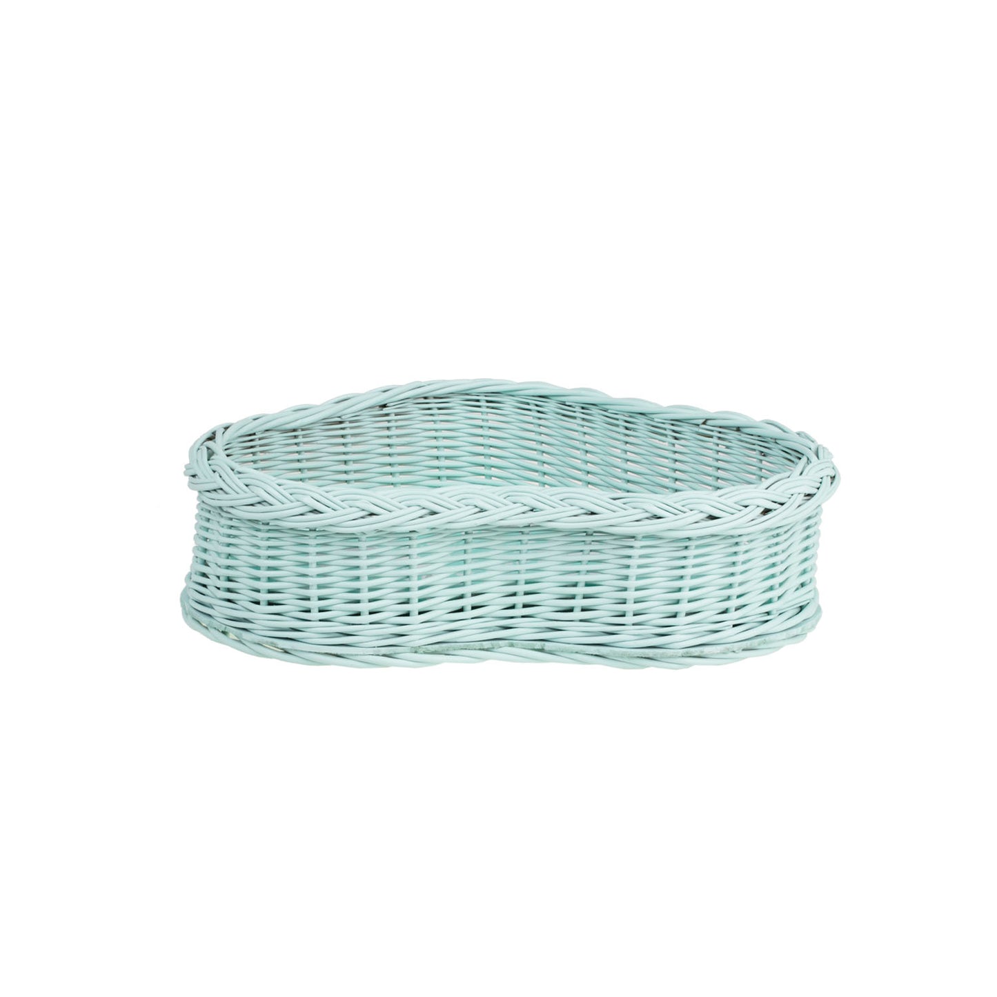 Zadaris petit panier en osier avec doublure menthe