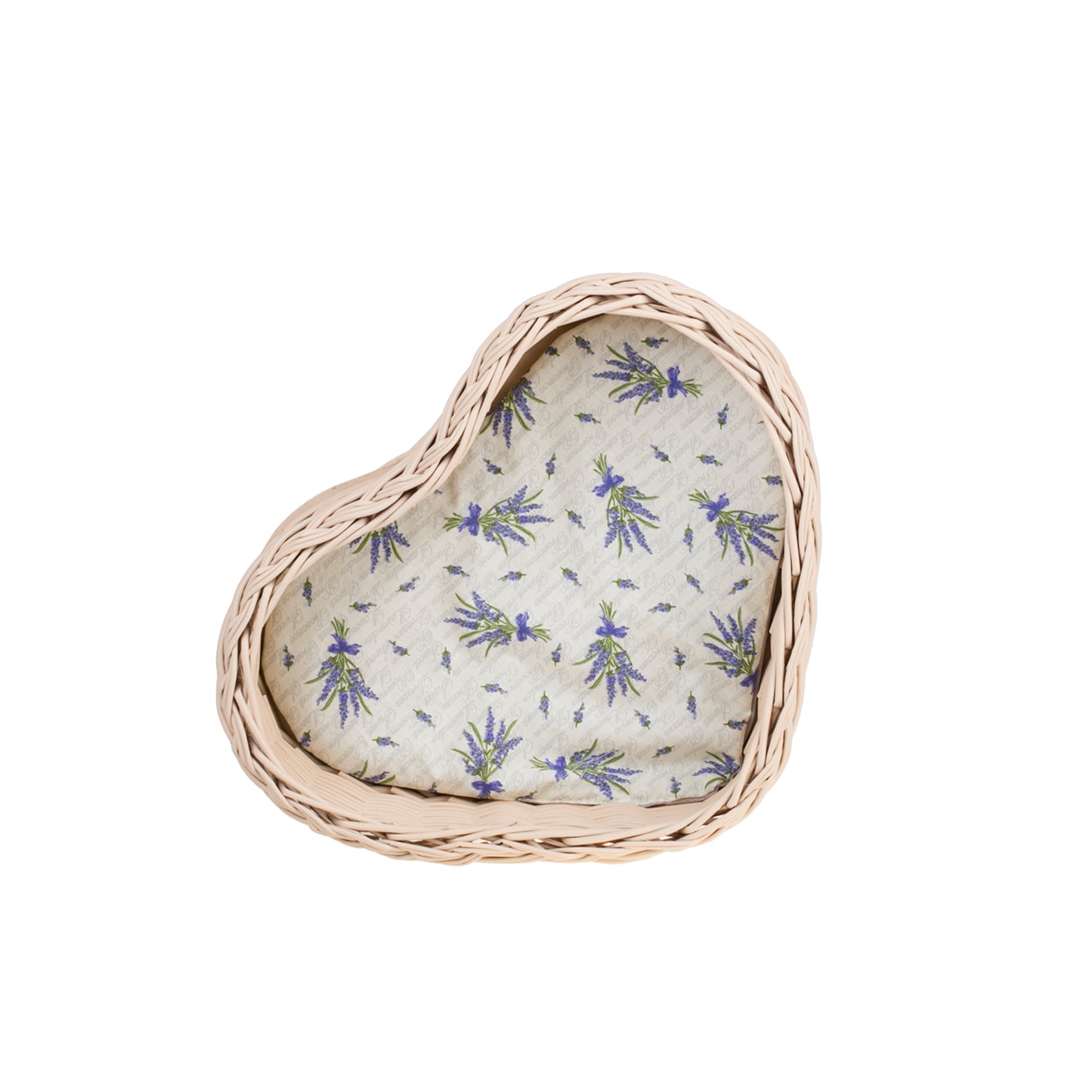 Zadaris petit panier en osier avec doublure beige