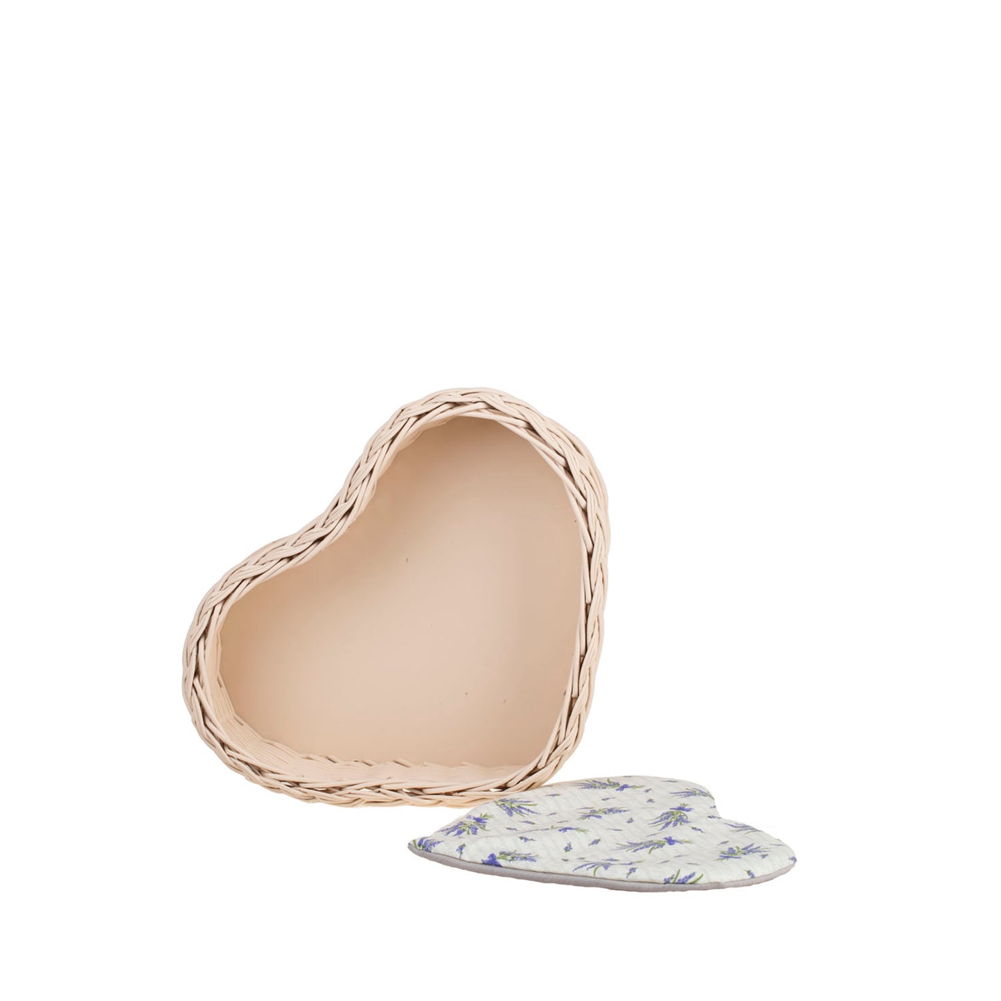 Zadaris petit panier en osier avec doublure beige