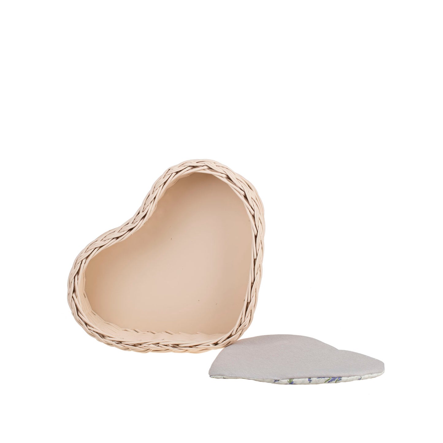 Zadaris petit panier en osier avec doublure beige