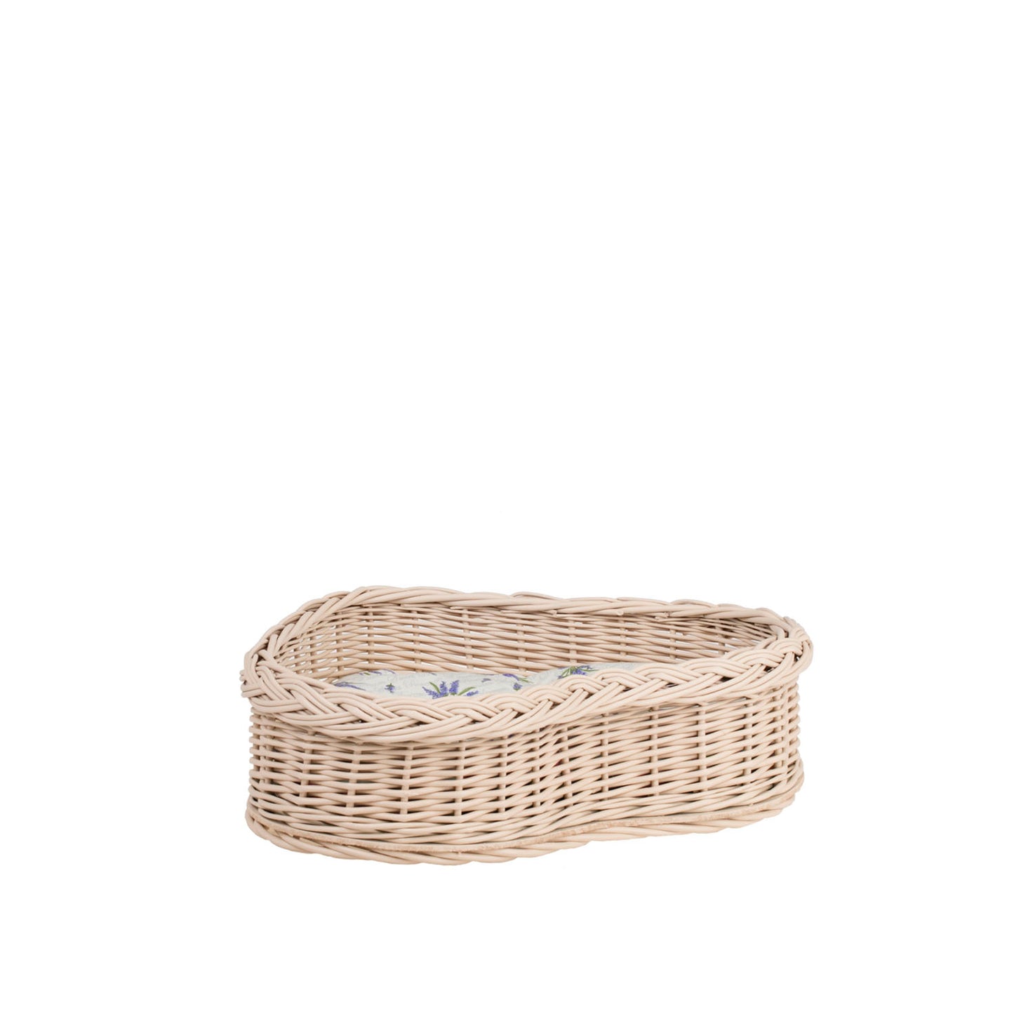 Zadaris petit panier en osier avec doublure beige
