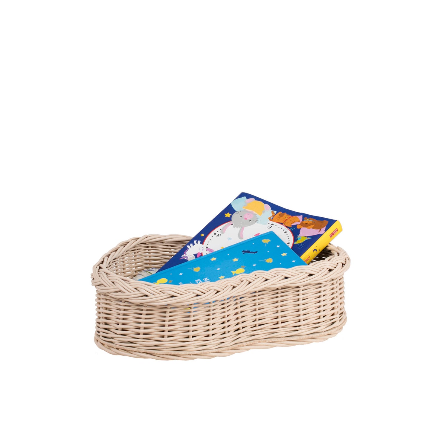Zadaris petit panier en osier avec doublure beige