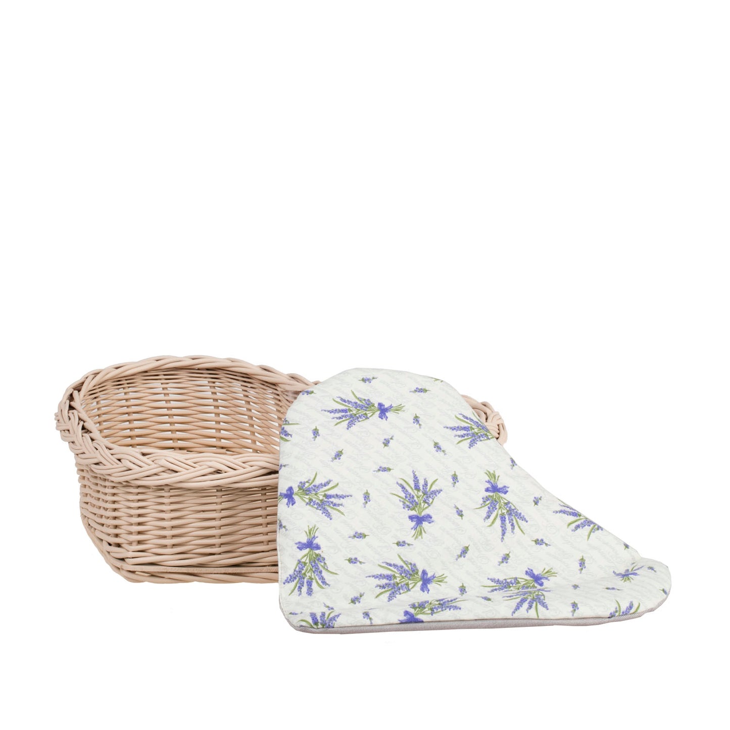 Zadaris petit panier en osier avec doublure beige