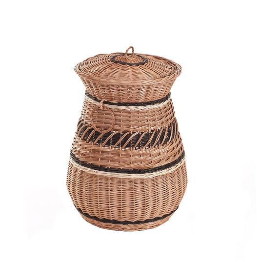 Meliora wicker laundry hamper for bathroom and laundry room, with lid TheWickerStories
