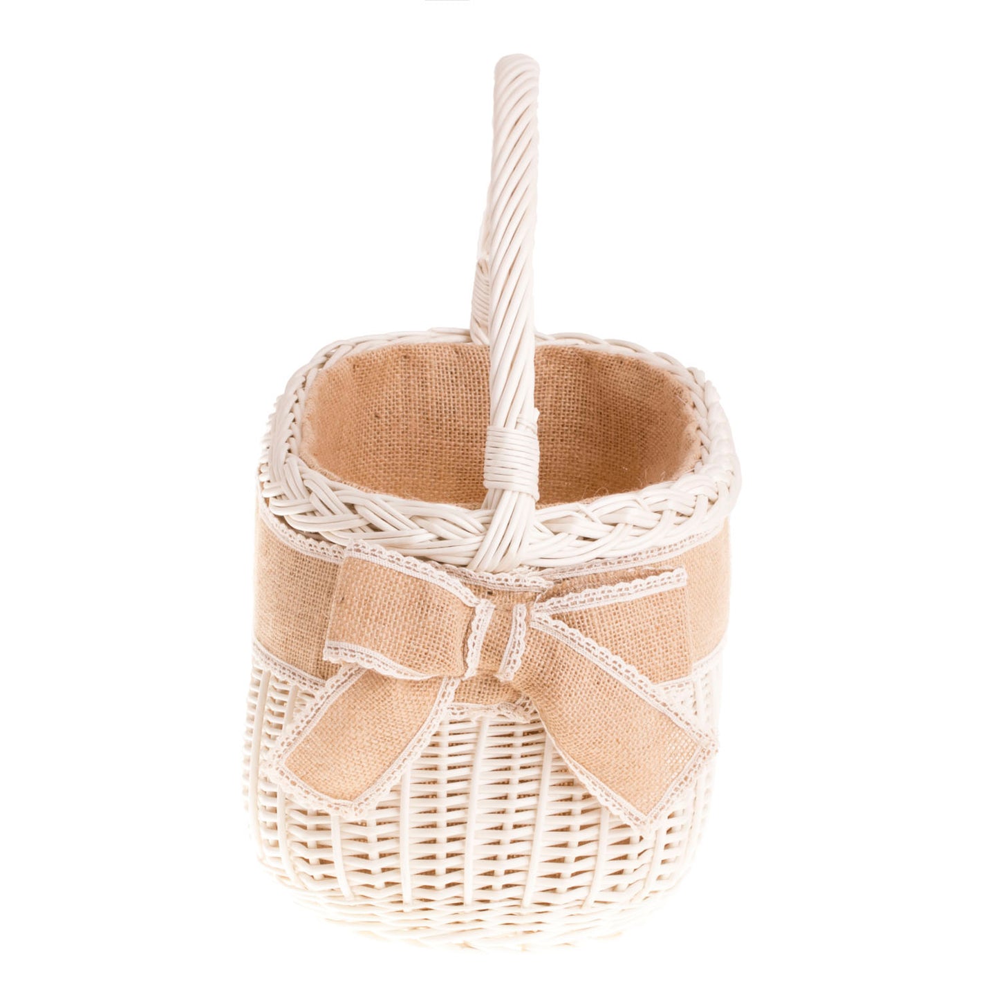 Wictorissa panier de courses avec anse en osier et doublure en jute