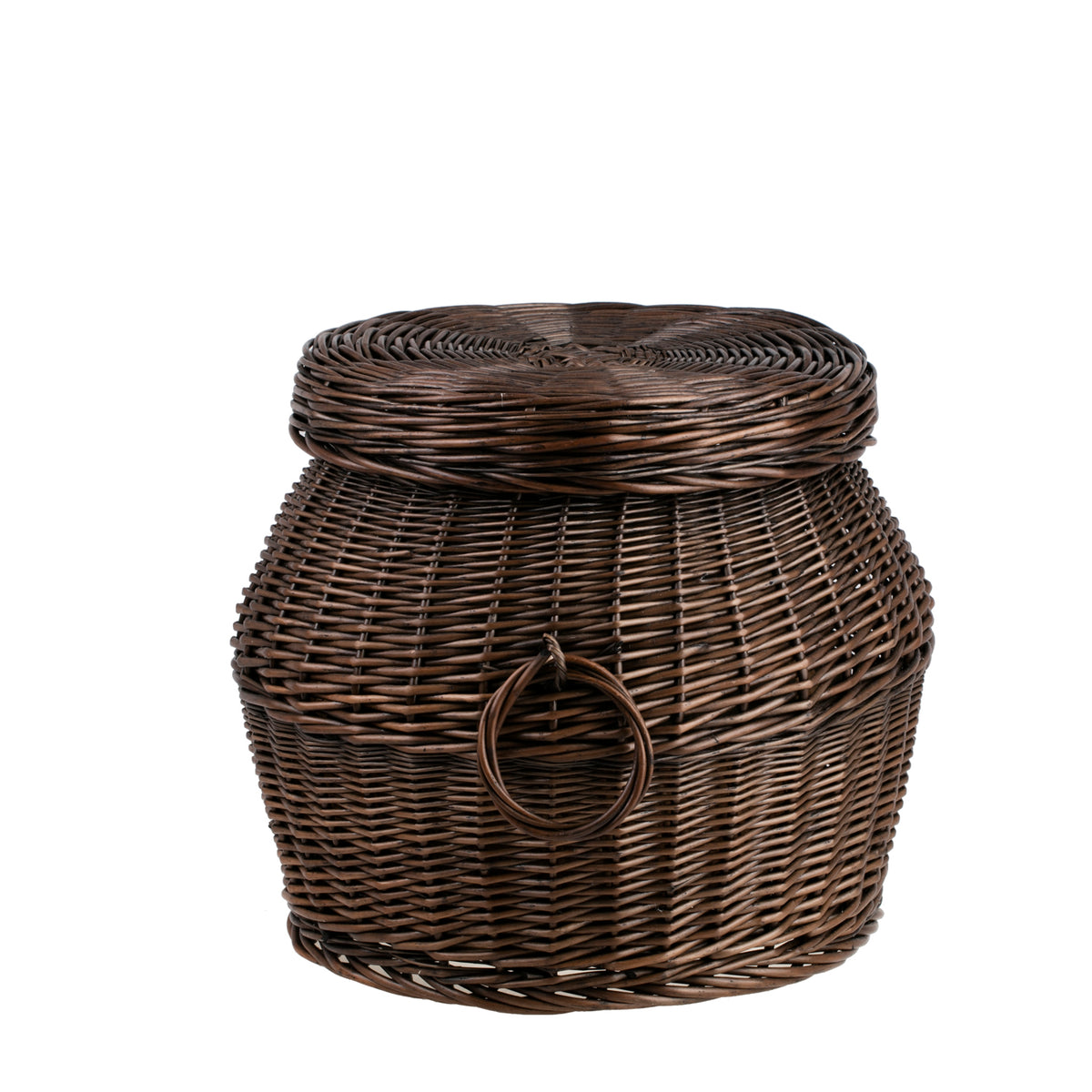 Marlis cesto de roupa em vime para casa de banho com tampa e alças TheWickerStories