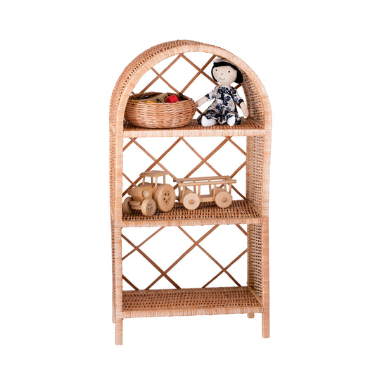 wicker cabinet with shelves