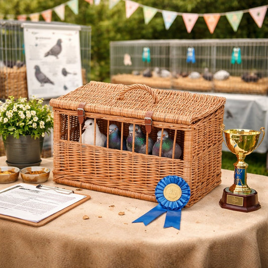 wicker pet carrier with lid, handle and straps