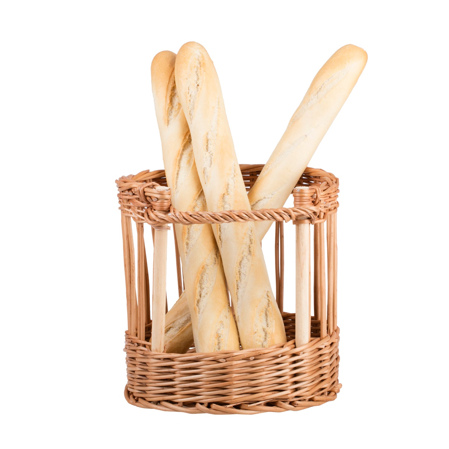 Brelor rieten mand voor baguettes voor bakkerij en thuis