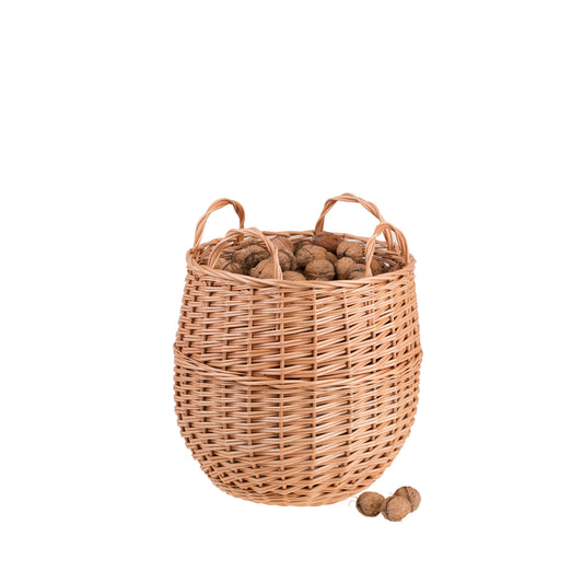 wicker basket for fruits and gifts with handles