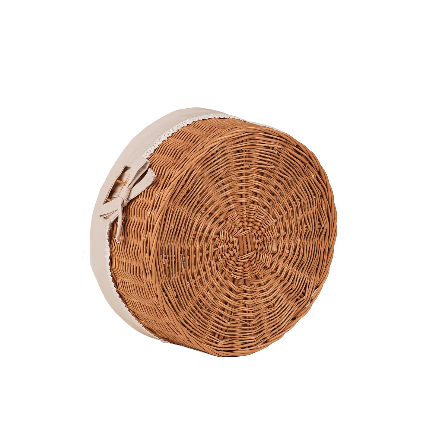 Nova set of 2 wicker baskets with beige lining TheWickerStories