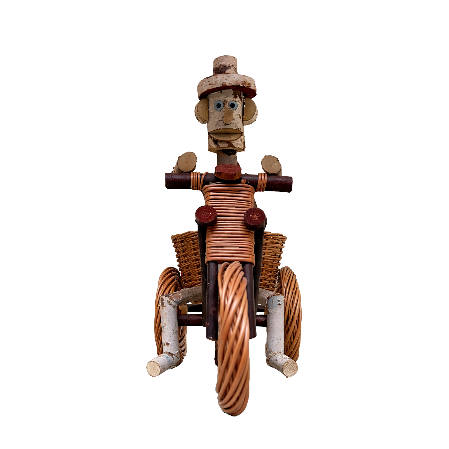 Lignum drevená dekoratívna figúrka s kvetináčom do záhrady TheWickerStories