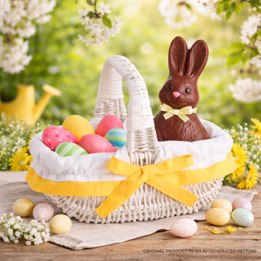 Willesia wicker Easter basket with lining and handle TheWickerStories