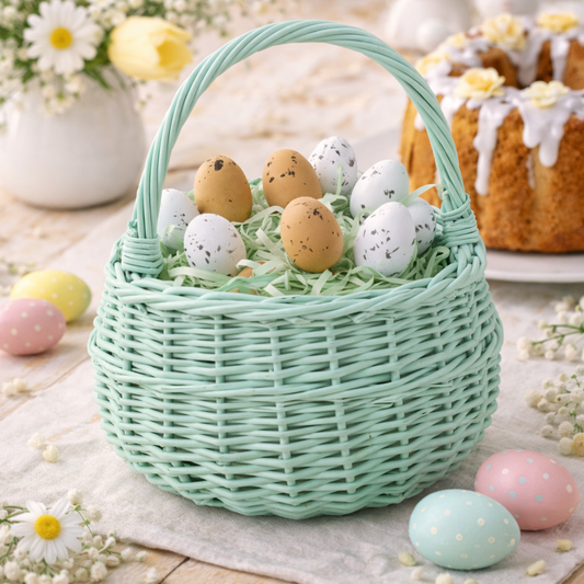 Zaria wiklinowy koszyczek wielkanocny na święconkę, z rączką TheWickerStories