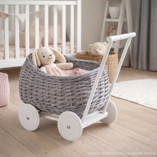 wicker pushcart