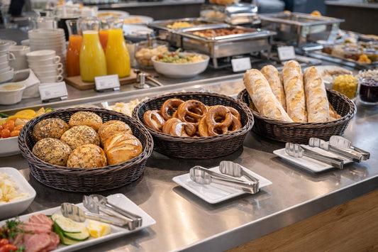 wicker bread basket – set of 3 for display