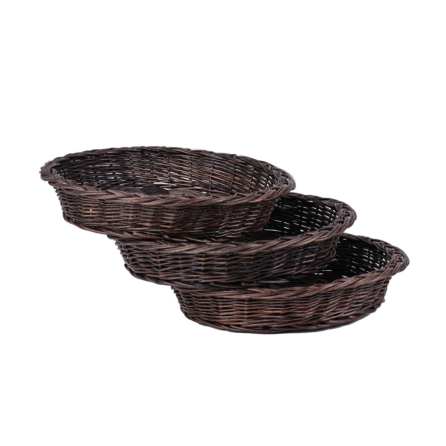 Tormina wiklinowy kosz na pieczywo – zestaw 3 sztuk do ekspozycji TheWickerStories