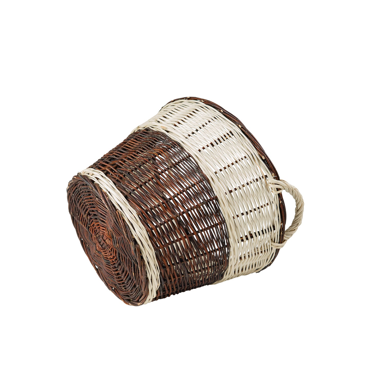 Fiorenia wicker firewood basket with handles for carrying