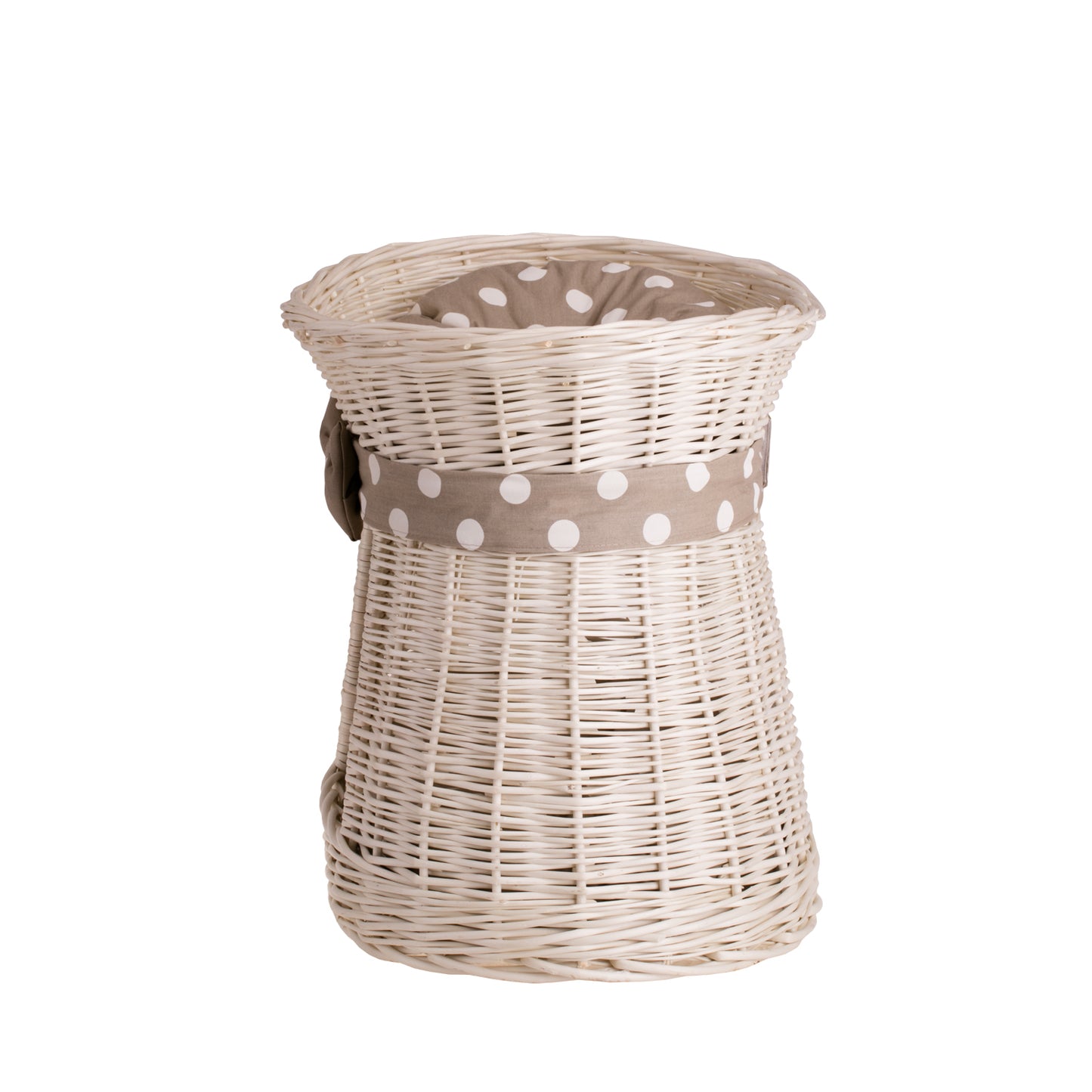 Erif rieten kattenhuis met beige kussens, twee verdiepingen, met strik