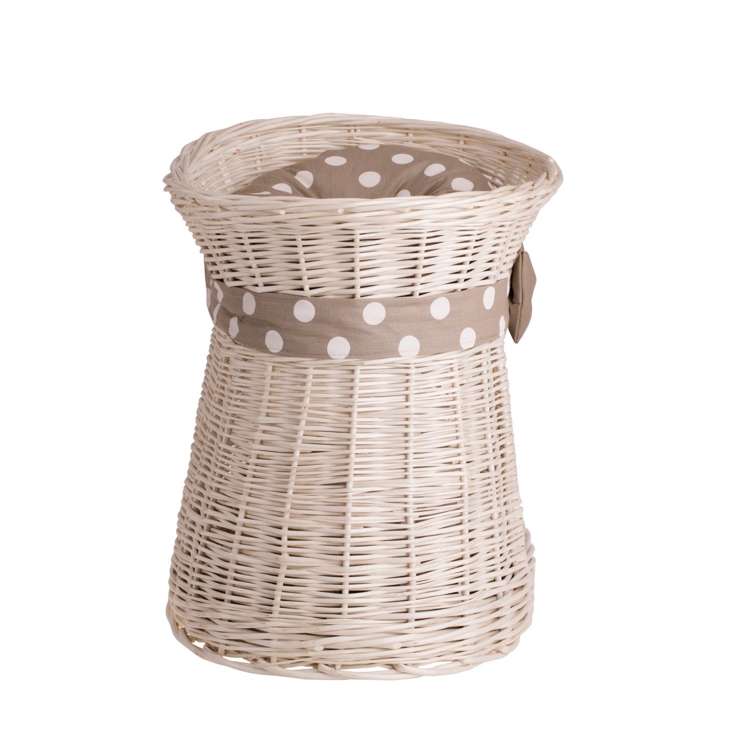 Erif rieten kattenhuis met beige kussens, twee verdiepingen, met strik