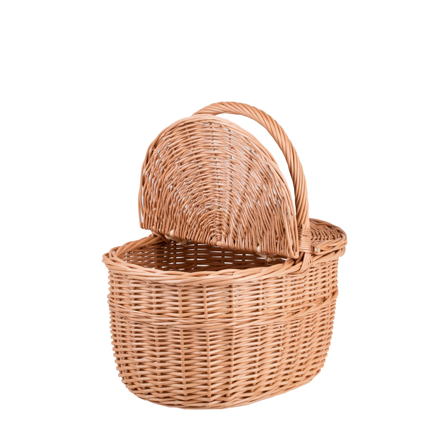 Kastalia rieten picnicmand met deksel en handvat