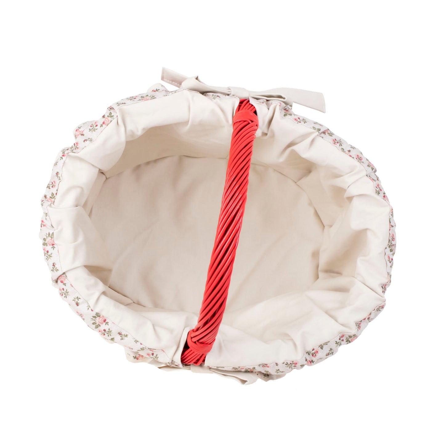 Werburga winkelmand met handvat van wilgentenen en witte afwerking