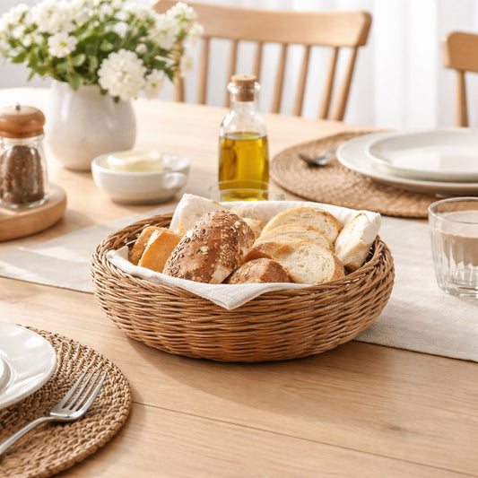 wicker basket for bread, fruit and vegetables