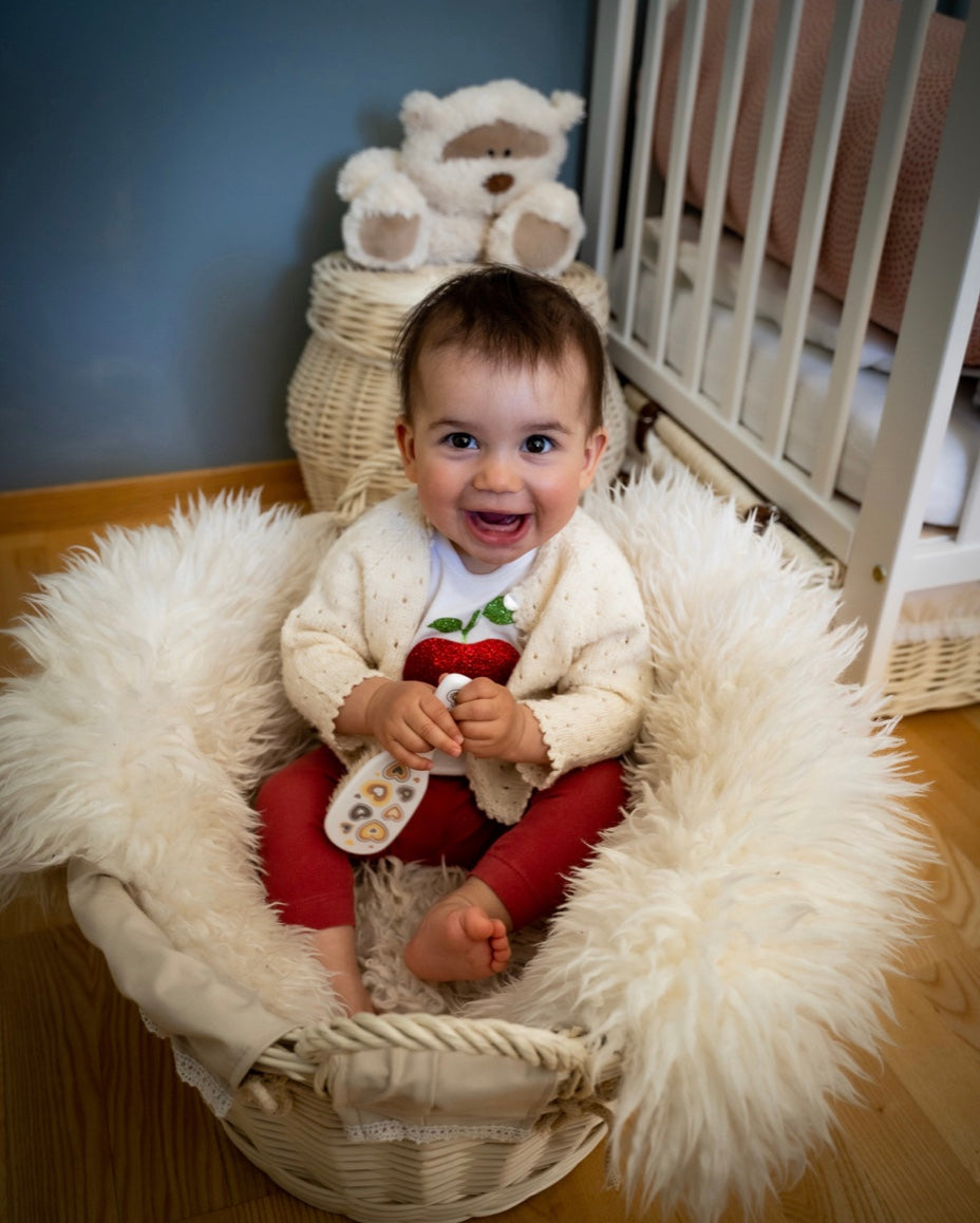 Milvus καλάθι από λυγαριά με γκρι επένδυση και λαβές TheWickerStories