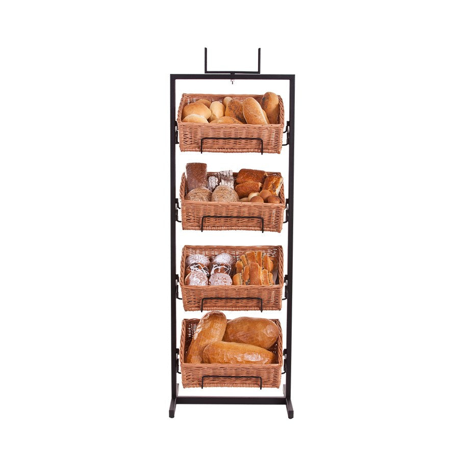 Kerodon metal stand with 4 wicker baskets