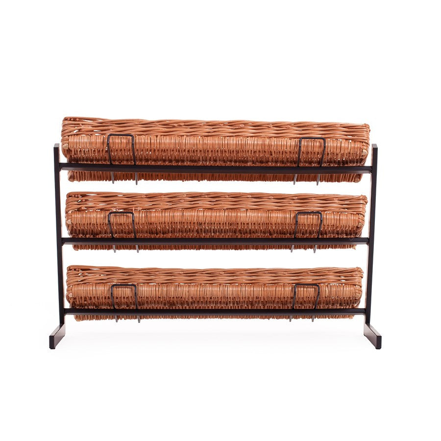 Kerodon metal stand with 3 wicker baskets