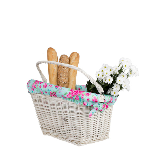 Magnus wicker bicycle basket, bike basket with hooks and trim TheWickerStories