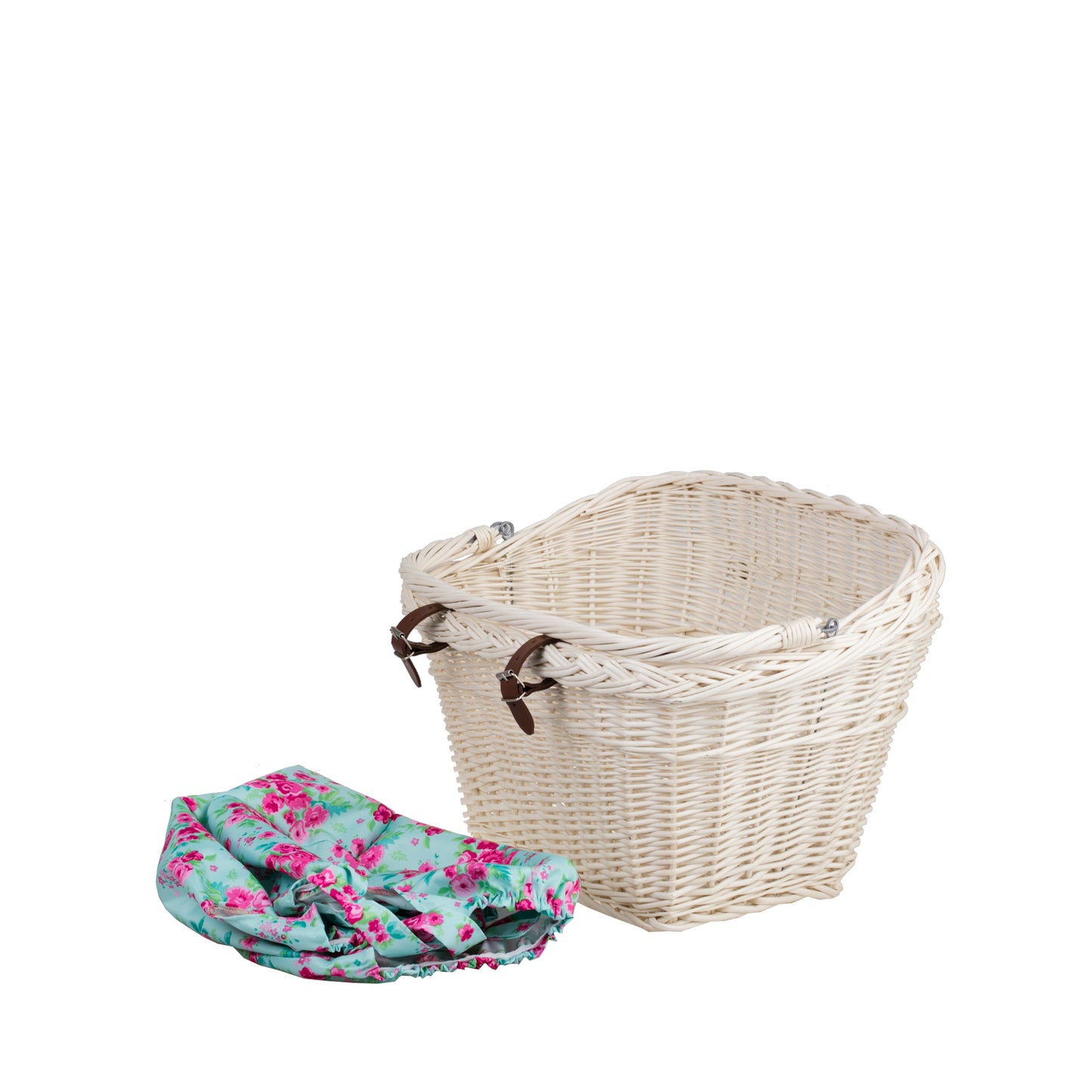 Magnus rieten fietsmand met afwerking en bevestigingsriemen TheWickerStories