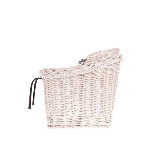 Marinus wicker bike handlebar basket with carrying handle and mounting hooks TheWickerStories