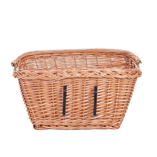Marinus wicker bike handlebar basket with handle and hooks TheWickerStories