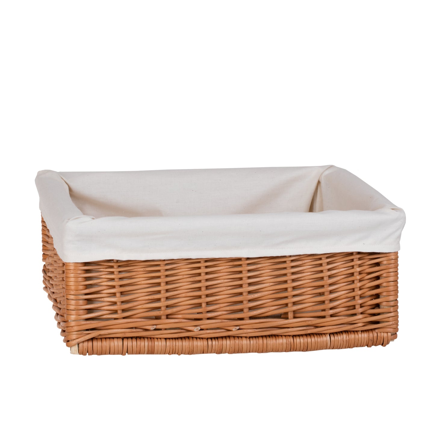 Jovalis flätad brödkorg för förvaring med krämfärgad kant TheWickerStories