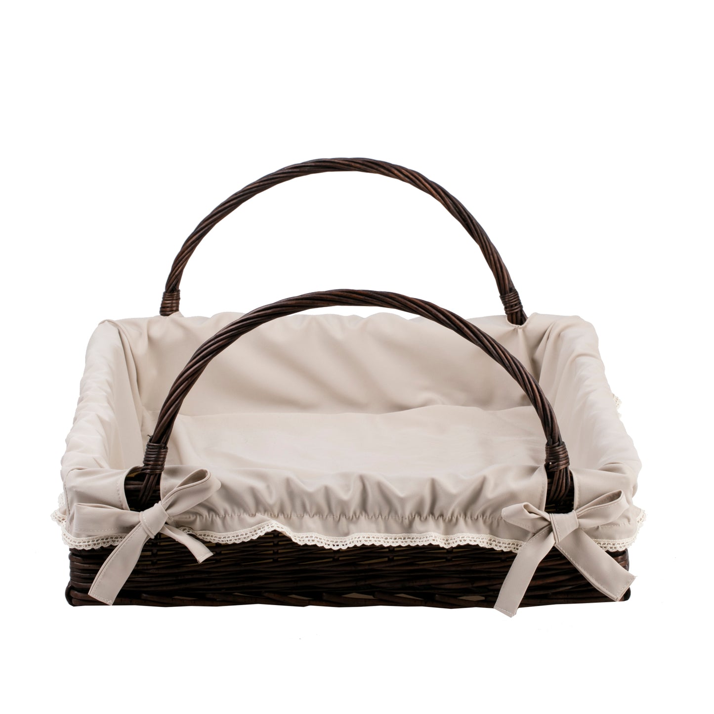 Rectangular wicker tray with handles and edging TheWickerStories