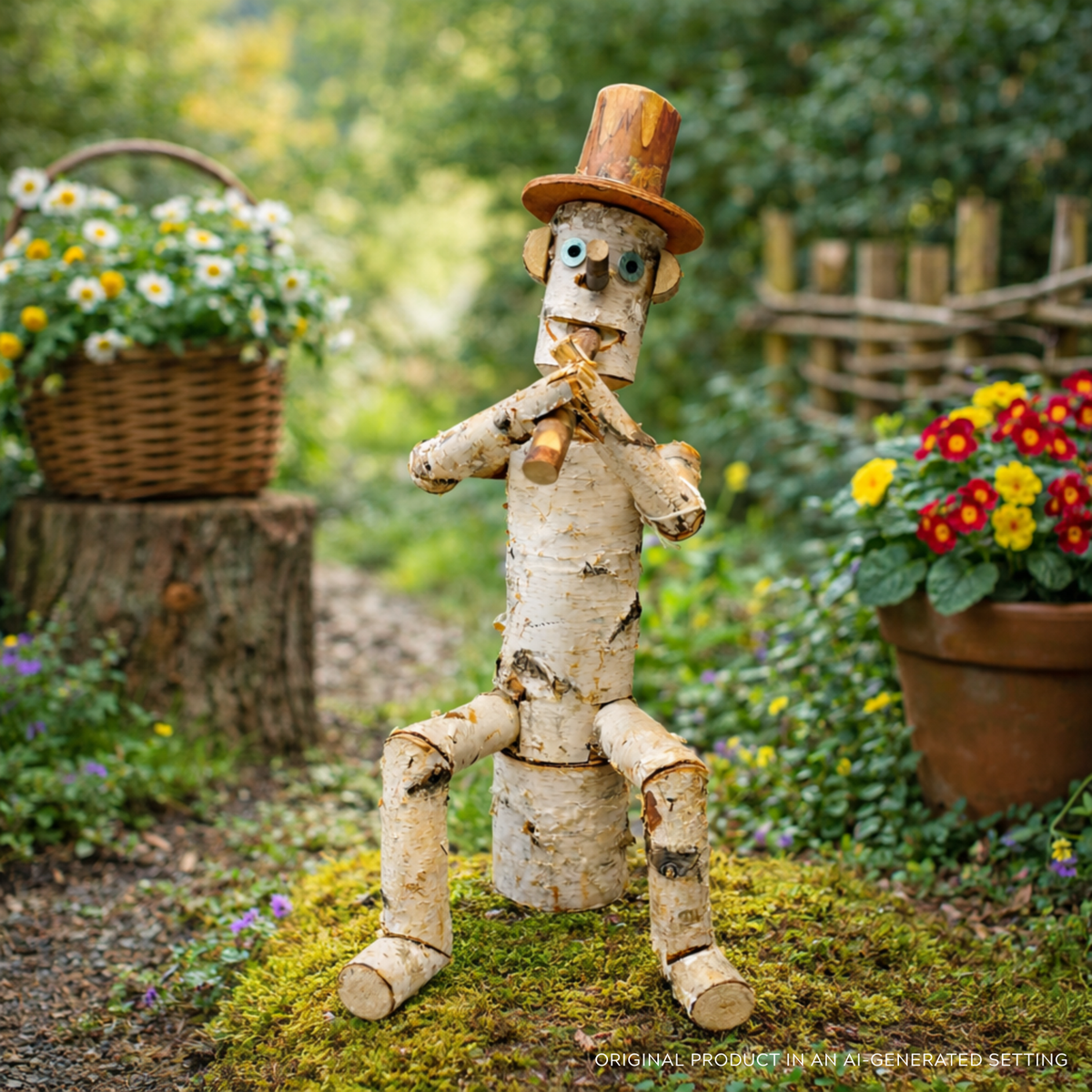 Lignum dřevěná dekorativní figurka z břízy do zahrady TheWickerStories