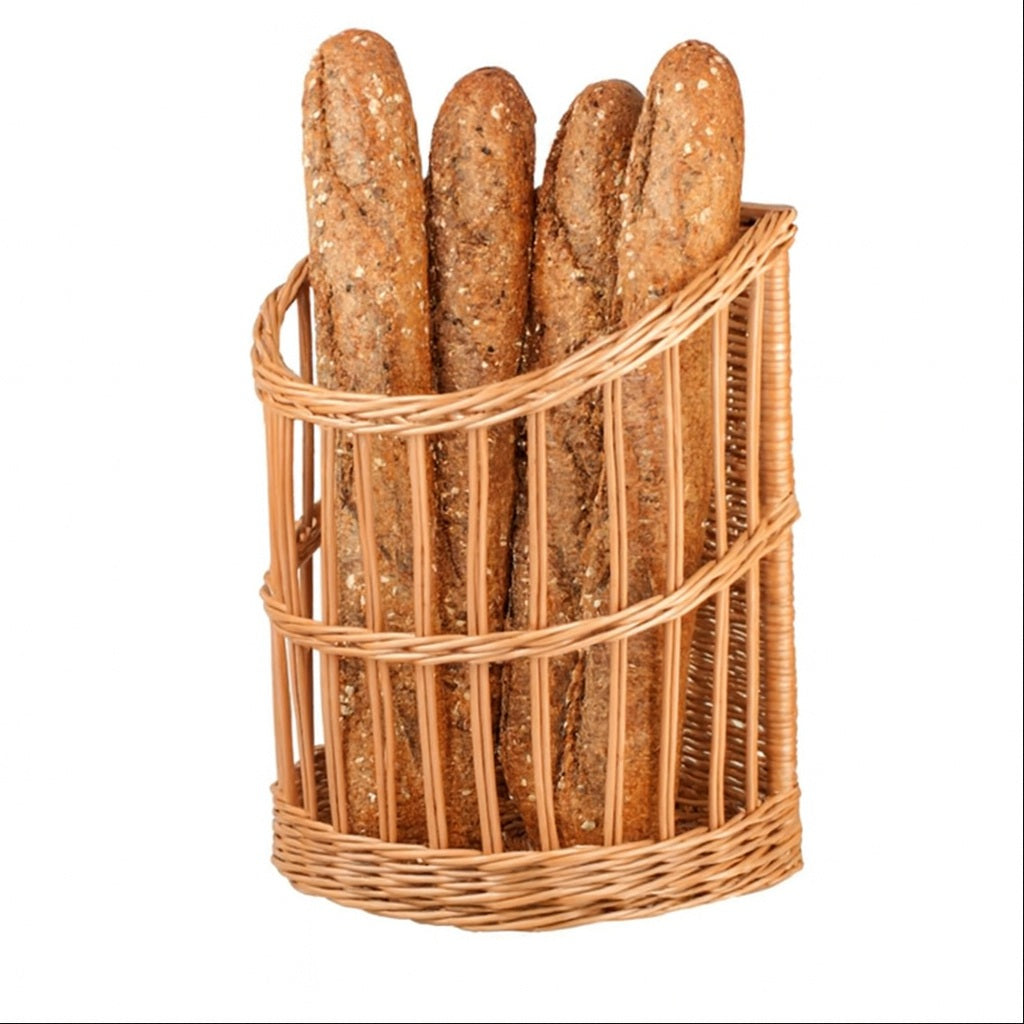 Borago Rieten stokbroodmand voor keuken en winkel, staande display