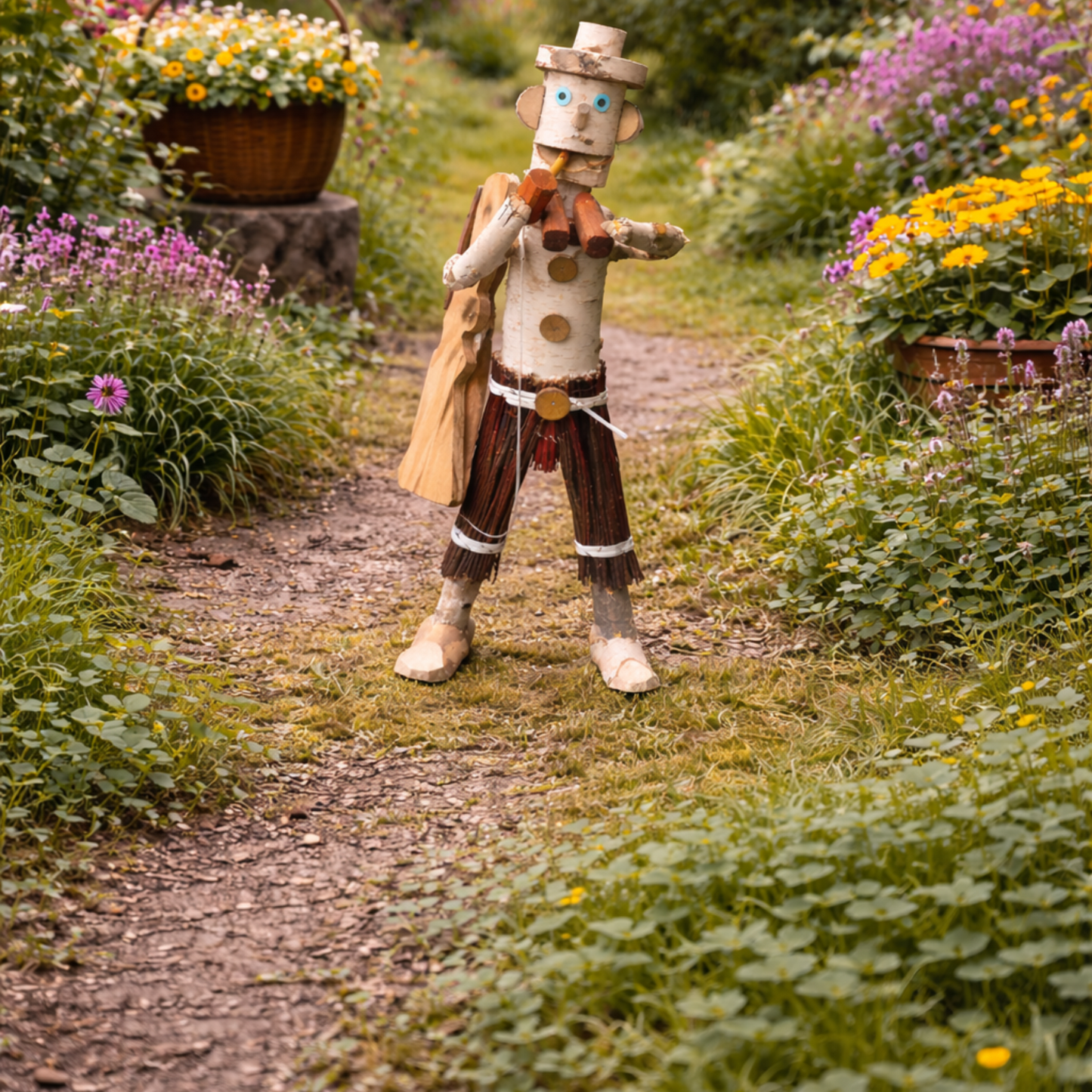 Lignum lesena dekorativna figurica iz breze za vrt TheWickerStories