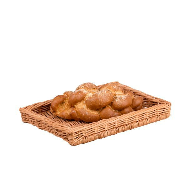 Tiforia Rieten toonbankdisplay met drie manden op een metalen frame