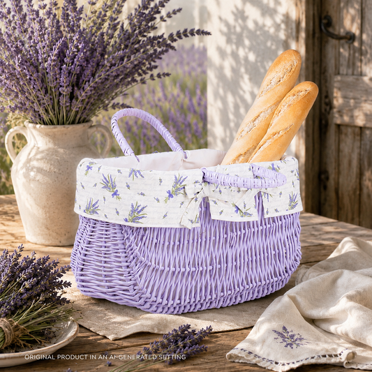 Werlissa wicker bag, women's handbag, picnic basket with handles and trim by TheWickerStories