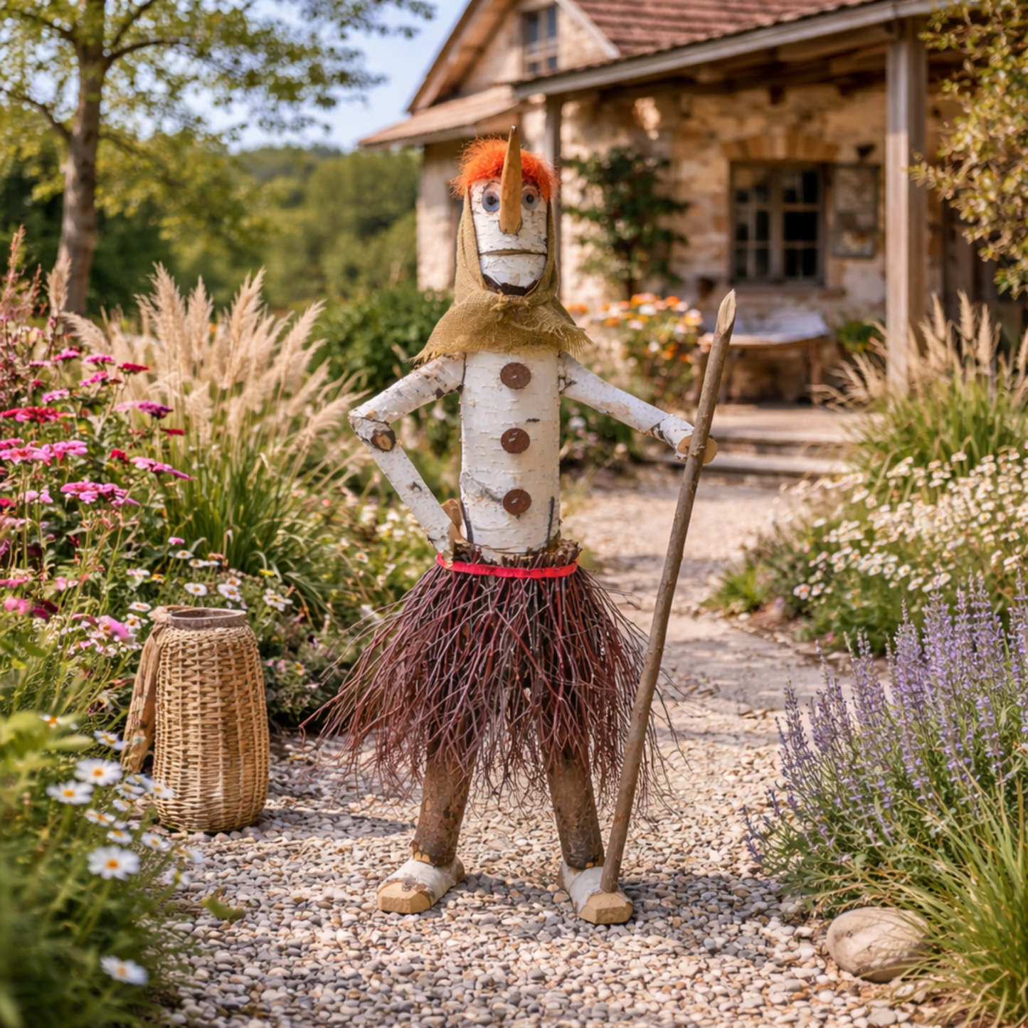 Lignum lesena dekorativna figurica iz breze za vrt TheWickerStories