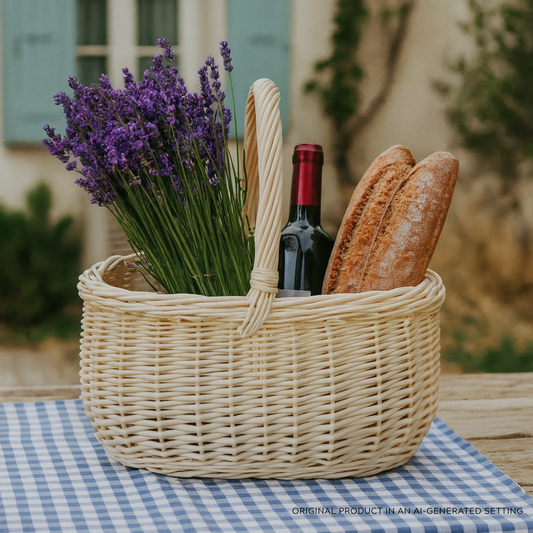 Waldissa cesto da spesa in vimini, cesto per funghi e picnic, cesto regalo decorativo TheWickerStories