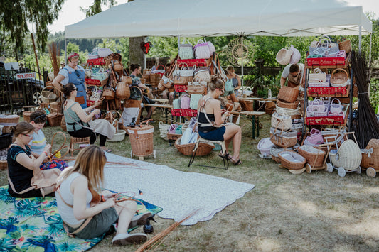 Outdoor Wicker Basket Weaving