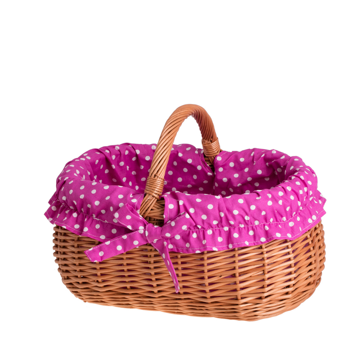 Wendissa cesto della spesa in vimini, cestino per funghi e picnic, cesto regalo decorativo con bordo TheWickerStories
