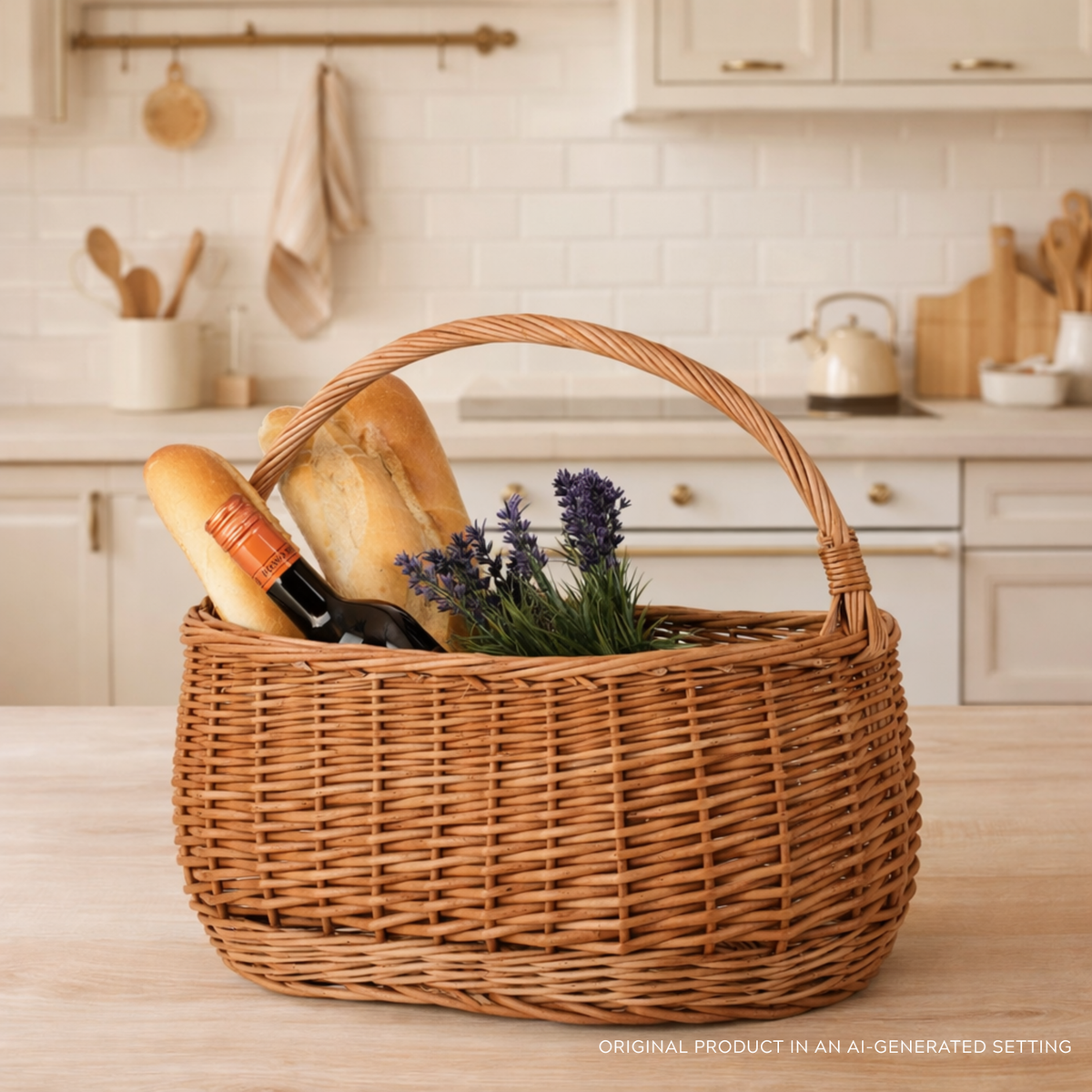 Wilerissa coș de cumpărături din nuiele, coș pentru ciuperci și picnic, coș cadou decorativ TheWickerStories