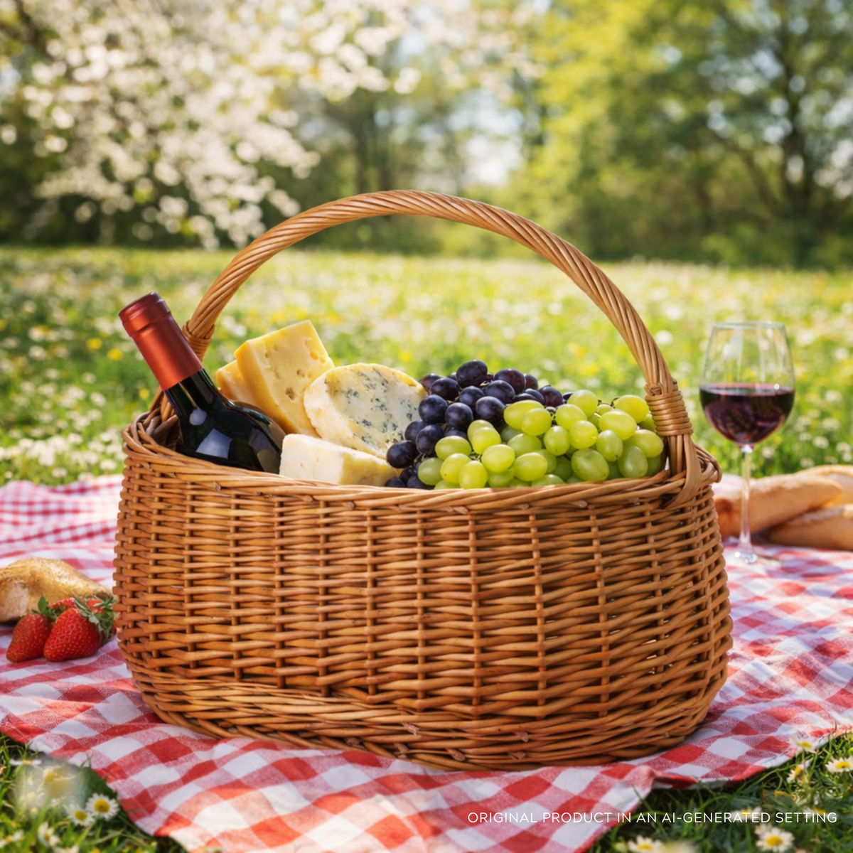 Wilerissa coș de cumpărături din nuiele, coș pentru ciuperci și picnic, coș cadou decorativ TheWickerStories