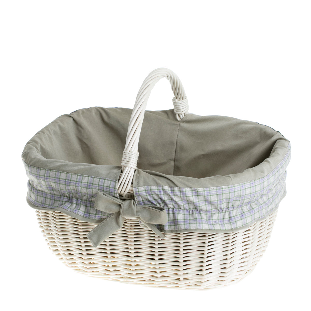 Wilhelmina coș de rachită pentru cumpărături, coș pentru ciuperci și picnic, coș cadou decorativ cu margine TheWickerStories