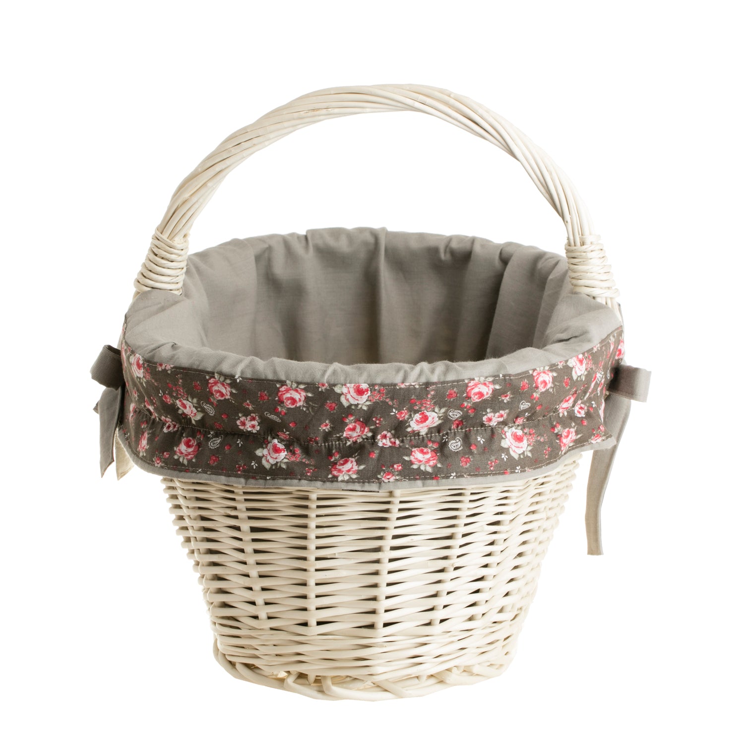 Walerissa coș de cumpărături din nuiele, coș pentru ciuperci și picnic, coș cadou decorativ cu bordură TheWickerStories
