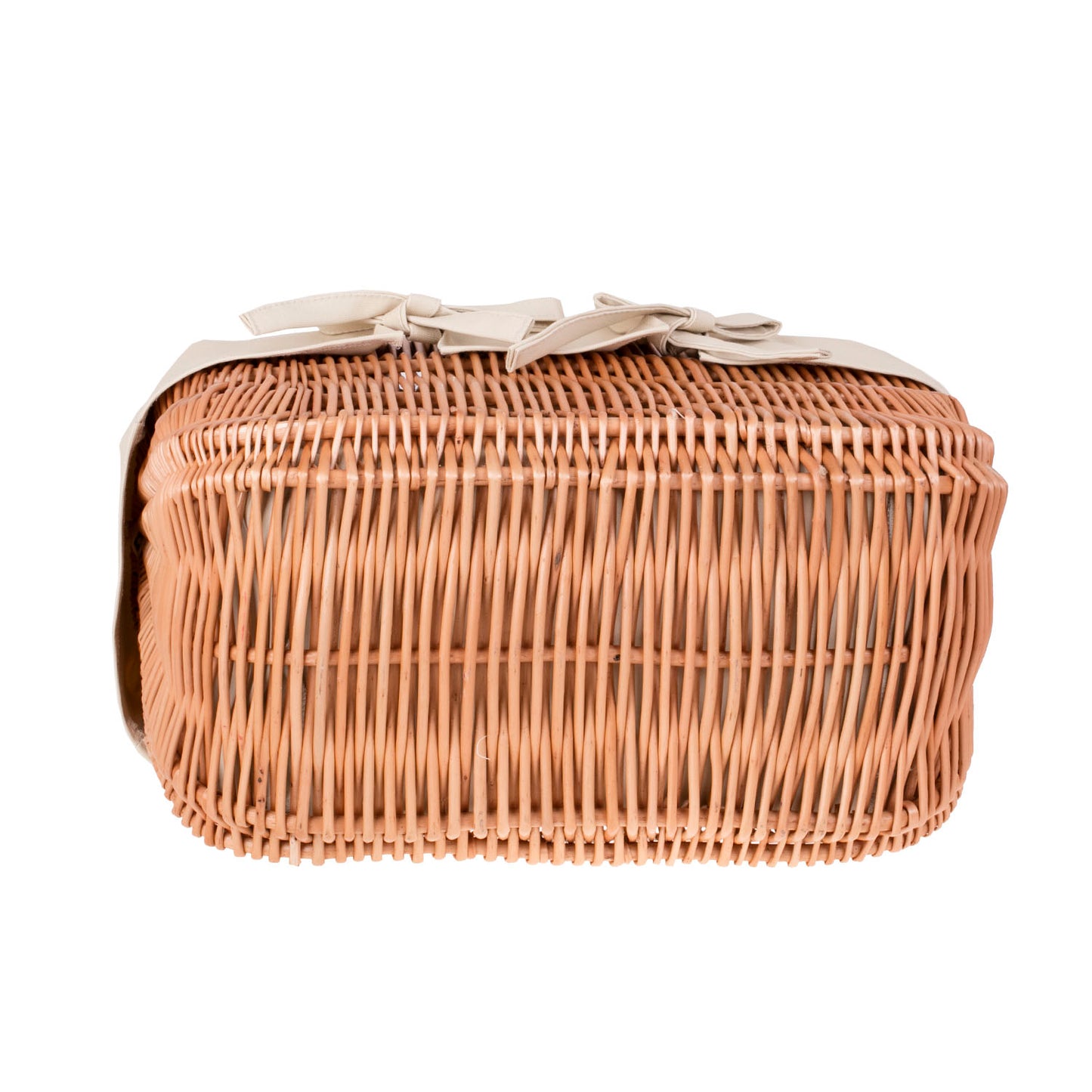 Werlissa wicker shopping basket with beige lining and handles TheWickerStories